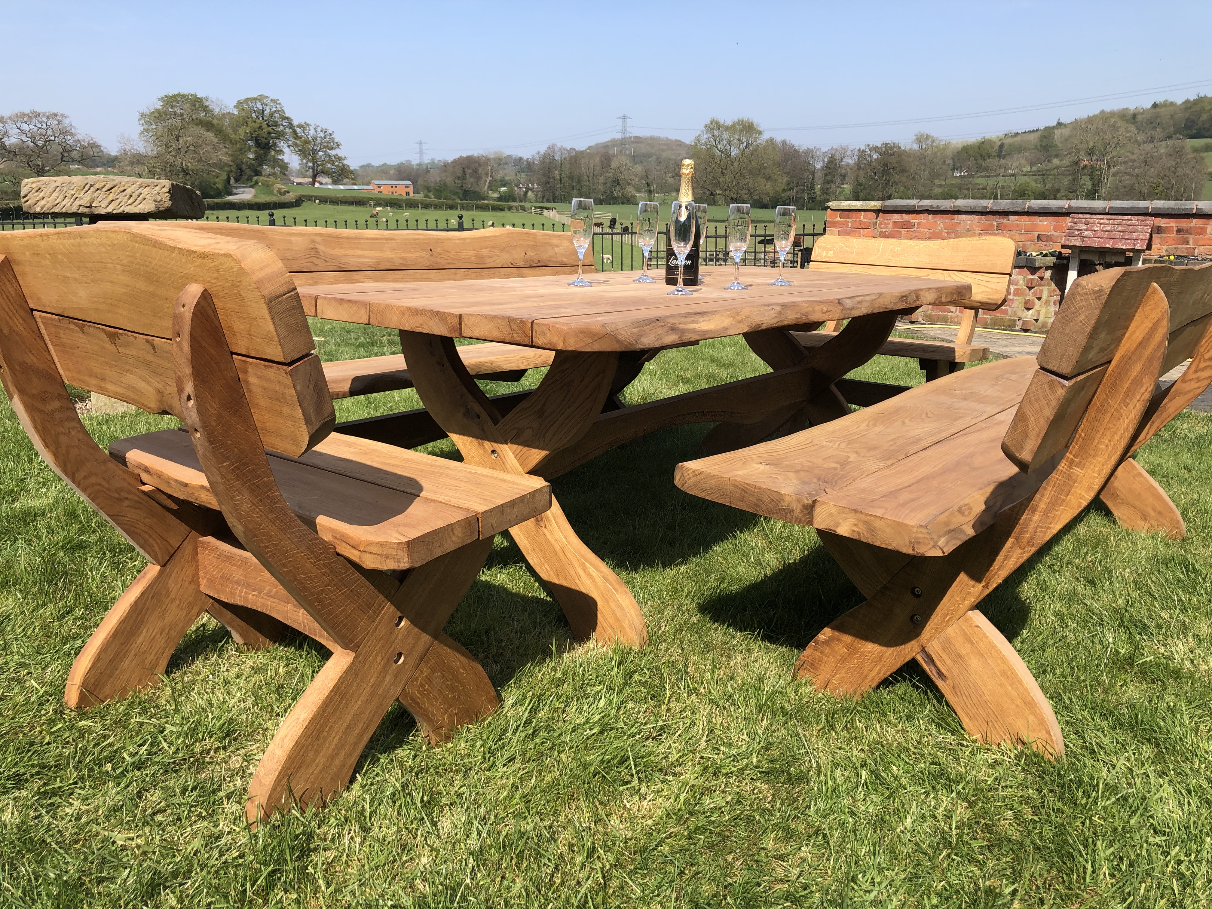 SOLID OAK GARDEN / DINING / KITCHEN FURNITURE – Staffordshire Kindling