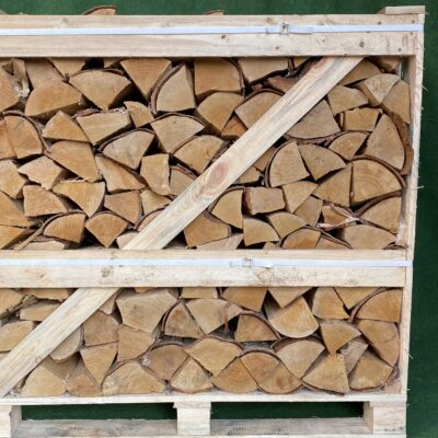 Kiln Dried Silver Birch 10″ Logs in Crate & Jumbo bag kindling & box of Samba Firelighters