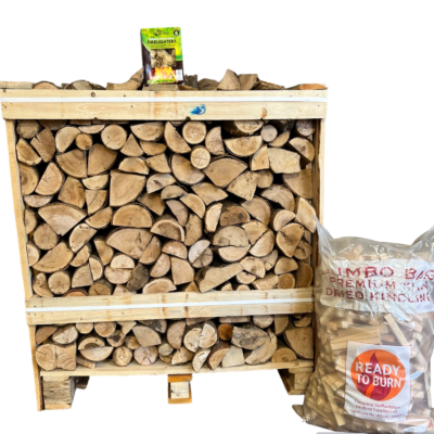 Kiln Dried Hornbeam 10″ Logs in Crate & FREE Jumbo bag kindling & box of Wood Wool Firelighters (ENGLAND & WALES ONLY)