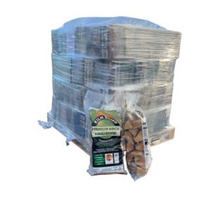 Pallet x 64 bags Kiln dried Birch logs £5.23 Per bag