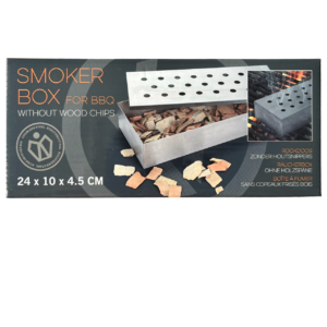 VAGGAN Smoker Box (Stainless Steel) for BBQ without Wood Chips 24x10x4.5cm