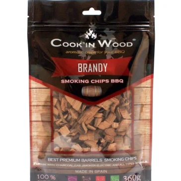 Brandy flavoured smoking wood chips for bbqs