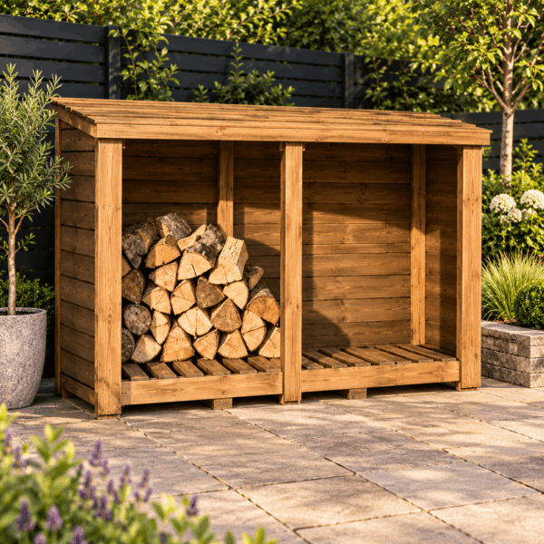 Heavy Duty Large Wooden Log Store 180x125x65cm